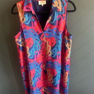 Vibrant sleeveless chain dress from SSYS the label